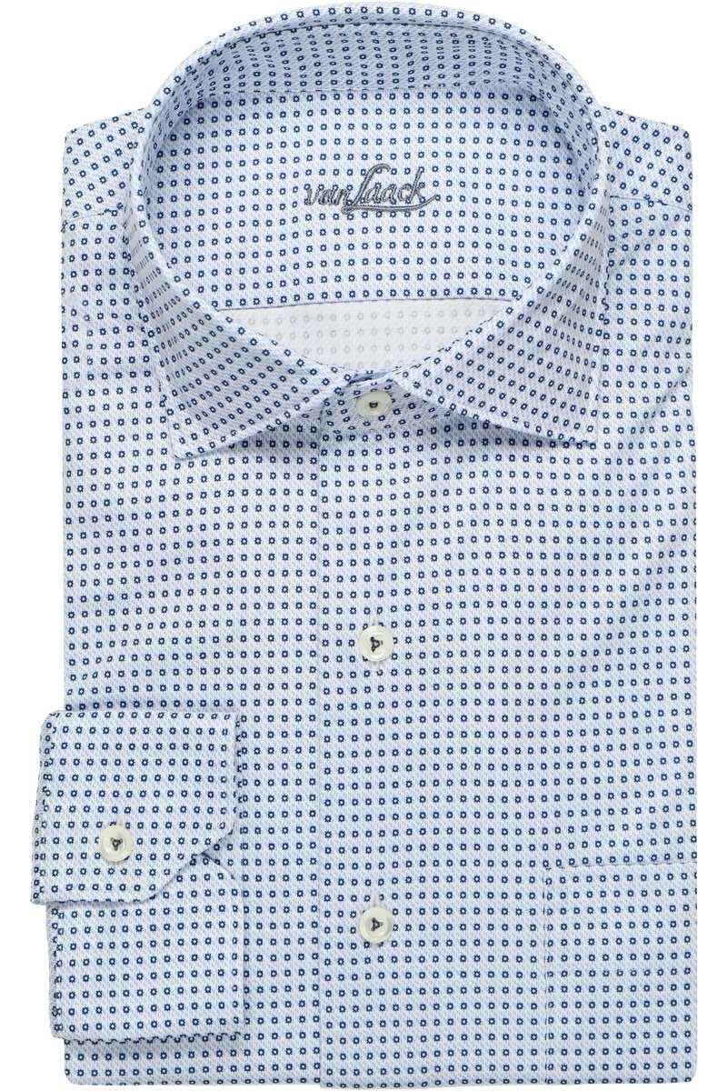 Van Laack Tailor Fit Jerseyhemd hellblau, Gemustert XL Van Laack Tailor Fit Jerseyhemd hellblau, Gemustert XL