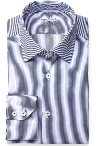 van Laack Tailor Fit Hemd blau/weiss, Gestreift