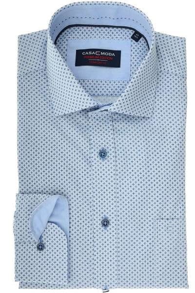Casa Moda Comfort Fit Hemd blau/schwarz, Gemustert