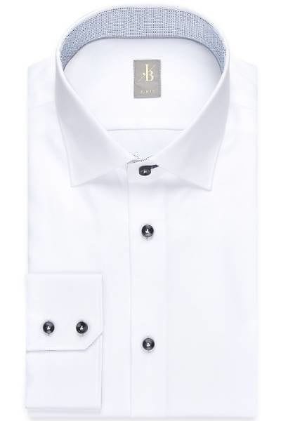 Jacques Britt Hemd - Slim Fit - weiss, Einfarbig