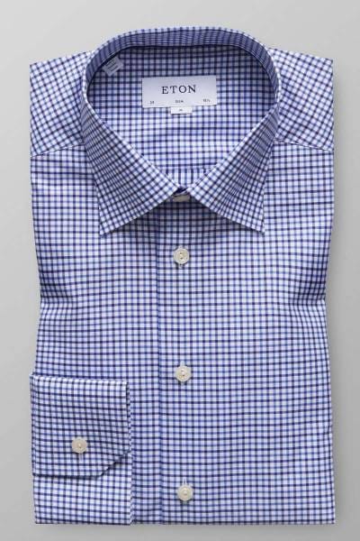ETON Slim Fit Hemd blau, Kariert