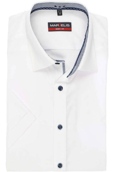 Marvelis Body Fit Hemd weiss, Einfarbig