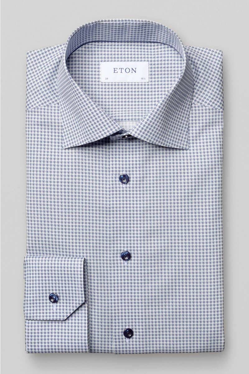 Kleidung Accessoires Herren Hemd Bugelleicht Freizeit Hemd Business Hemd Blau In Sich Gemustert Shirts Hemden