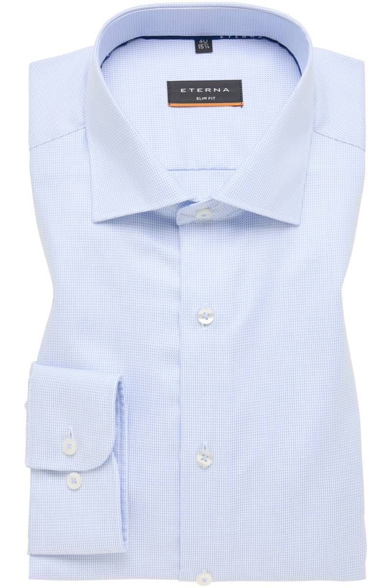 princess polly baby blue dress Casual Blue Textured Twill Slimline Shirt main image 0