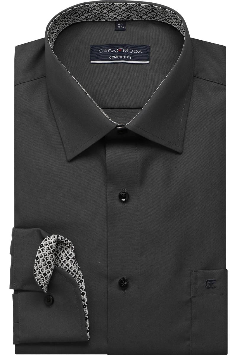 CASAMODA Camicia Business Uomo Comfort Fit In Puro Cotone, Bianco (Taglia 48)