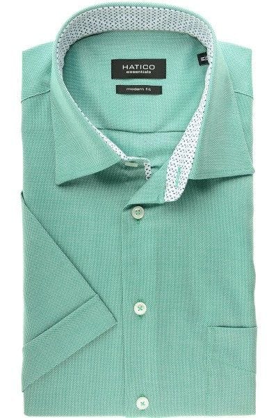 Hatico Hemd - Modern Fit - grün, Einfarbig