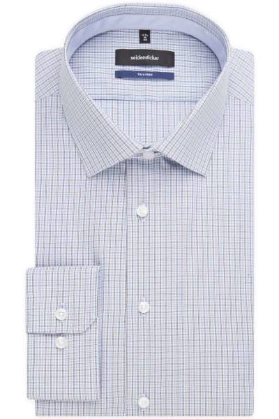 Seidensticker Tailored Hemd blau/gelb, Kariert