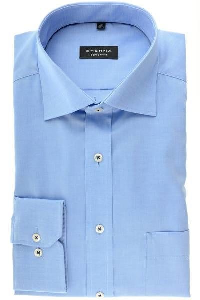 Eterna Hemd - Comfort Fit - blau, Einfarbig