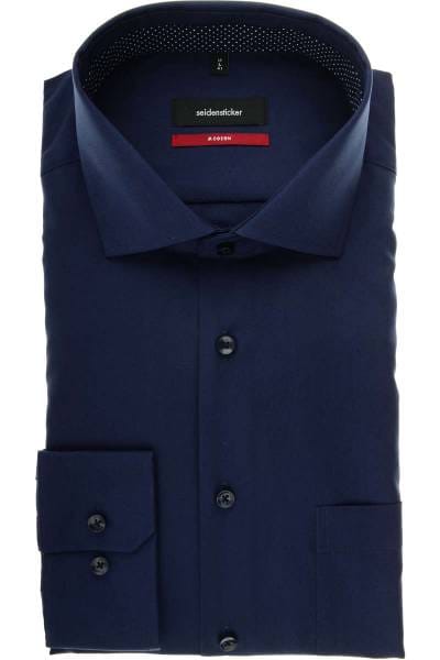 Seidensticker Modern Fit Hemd marine, Einfarbig