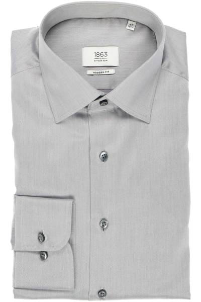 ETERNA 1863 Modern Fit Hemd stahlgrau, Einfarbig