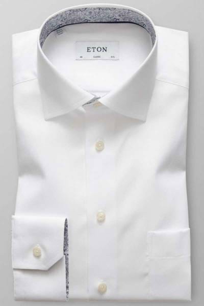 ETON Contemporary Fit Hemd weiss, Einfarbig