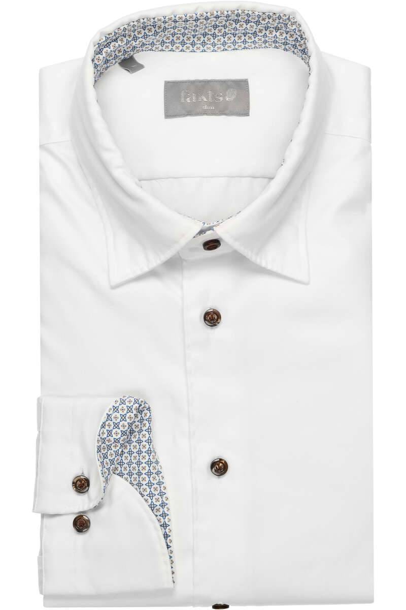 fakts Slim Fit shirt white, One Colour 