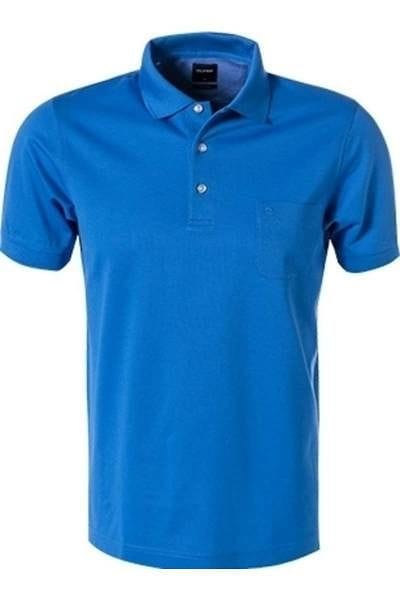 Olymp Modern Fit Poloshirt eisblau, Einfarbig