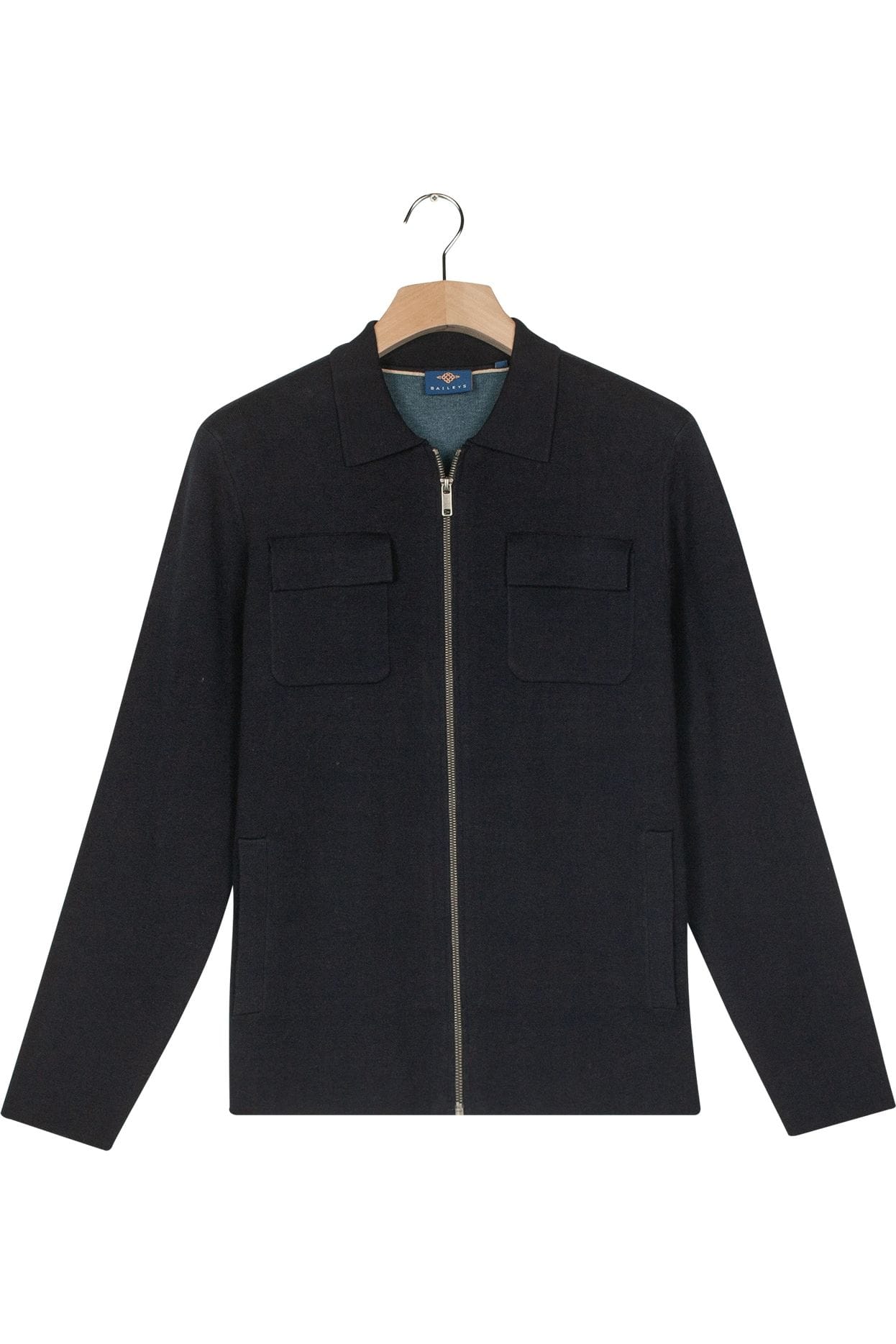 Baileys Regular Fit Cardigan zip dark blue | Hemden.de