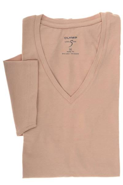 OLYMP Level Five Body Fit V-Ausschnitt T-Shirt hautfarben
