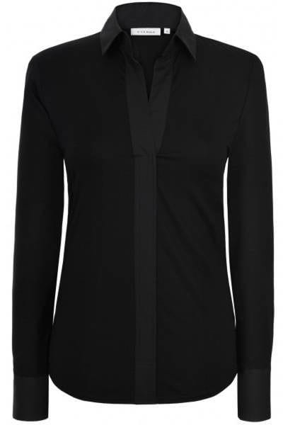 Eterna Bluse Comfort Fit - schwarz, Einfarbig