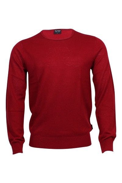 Olymp Strickpullover Rundhals - ziegelrot
