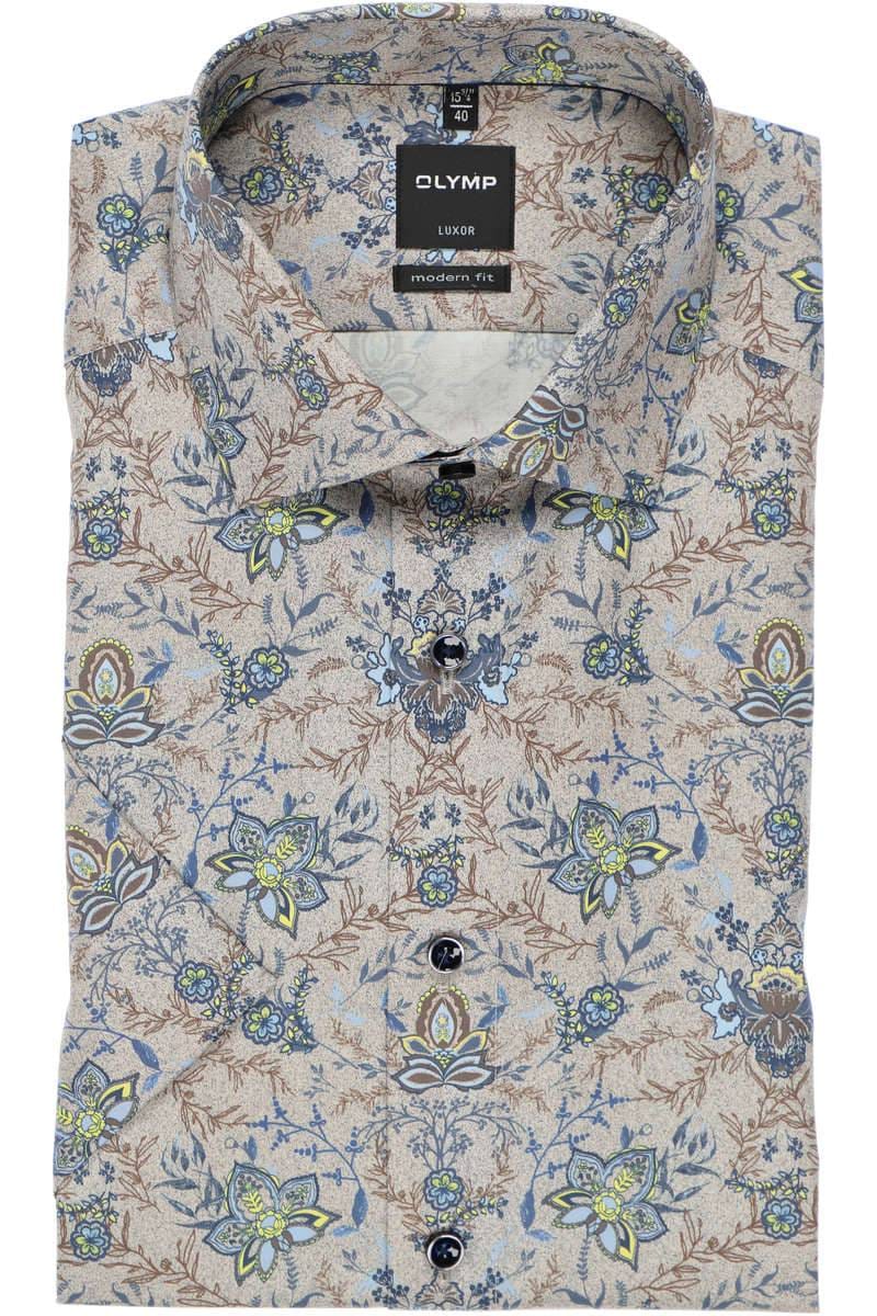 OLYMP Luxor Modern Fit Hemd braun, Paisley