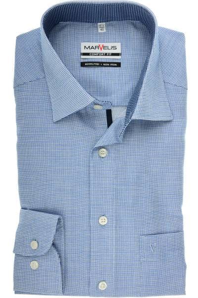 Marvelis Comfort Fit Hemd marine/weiss, Kariert