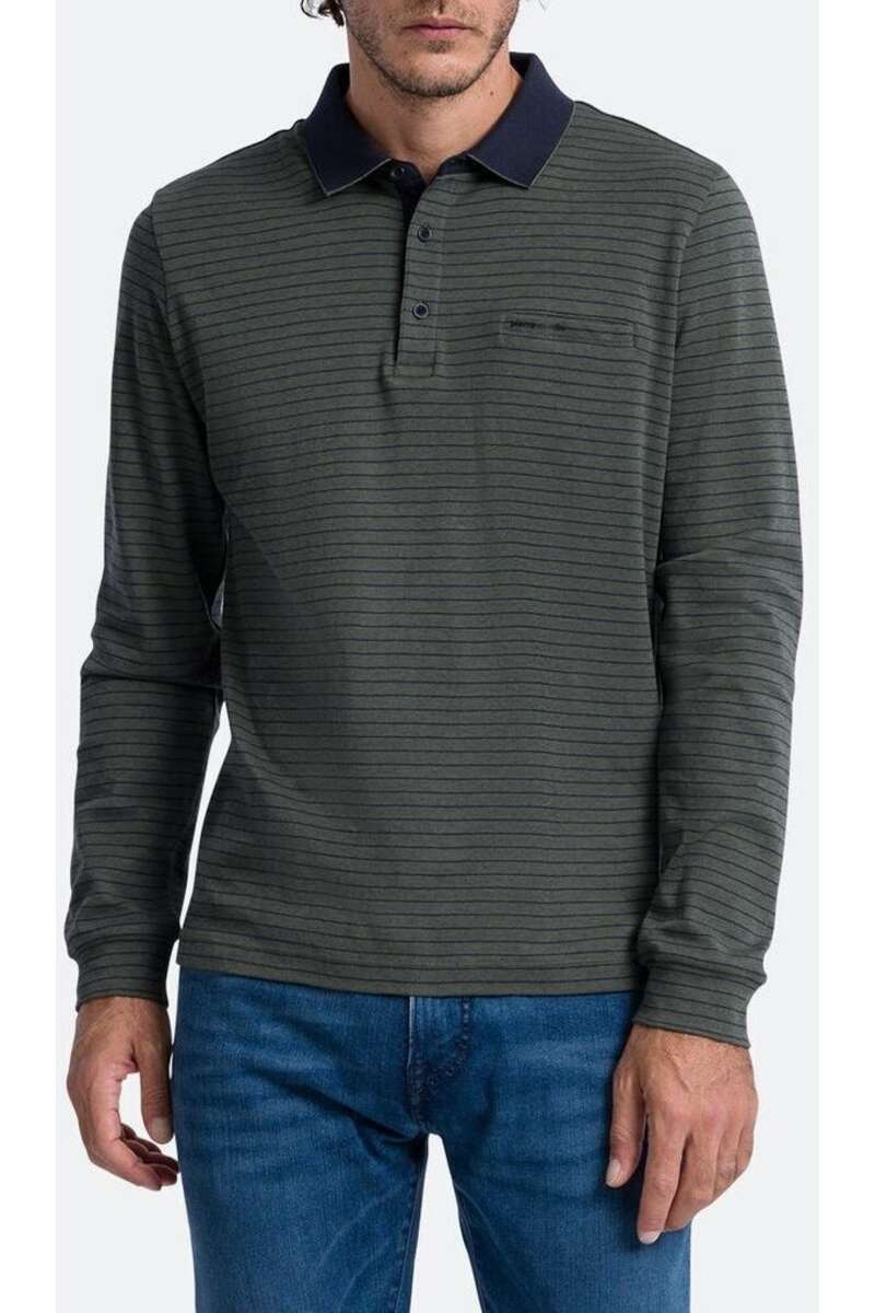 Marccain Plain Polo Shirt With Cord Detail