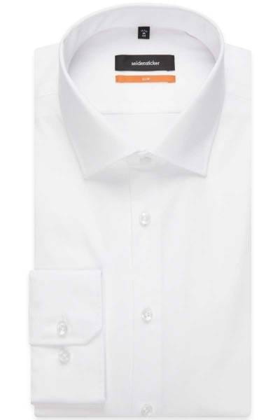 Seidensticker Hemd - Slim Fit - weiss, Einfarbig