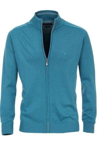 Casa Moda Cardigan Zipper türkis, einfarbig