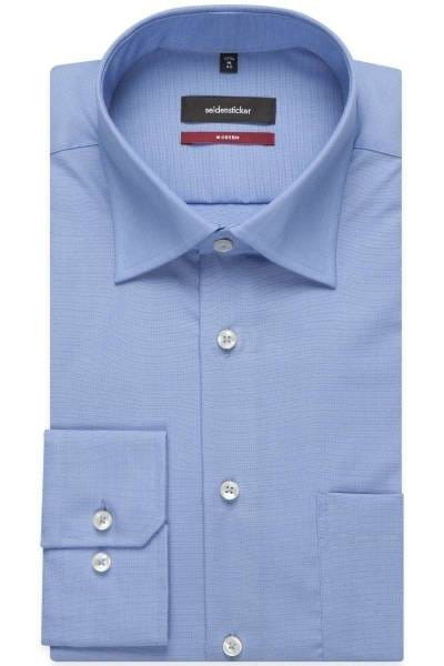 Seidensticker Hemd - Modern Fit - blau, Einfarbig