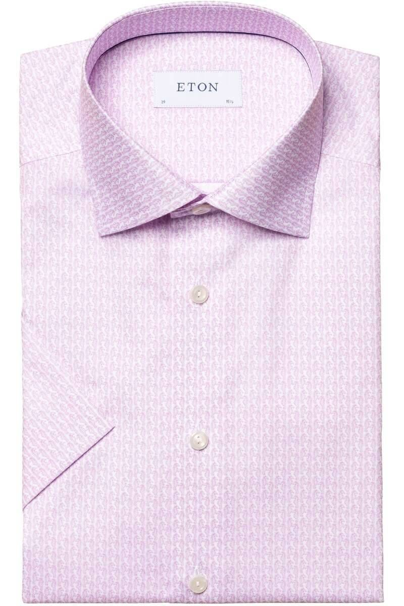 Eton Slim Fit shirt pink, Patterned 