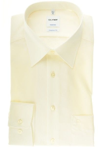 Olymp Hemd - Regular Fit - creme, Einfarbig