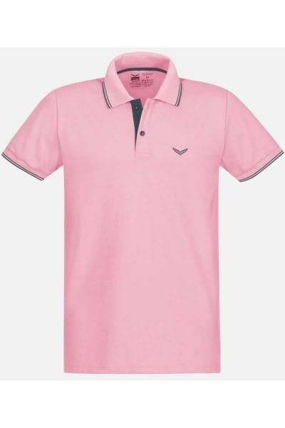 TRIGEMA Comfort Fit Poloshirt rose, Einfarbig