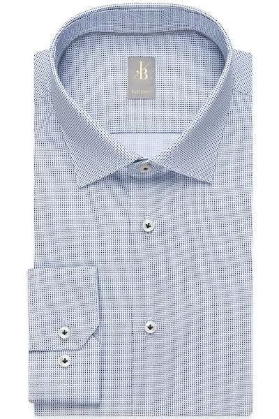 Jacques Britt Hemd - Custom Fit - blau, Strukturiert