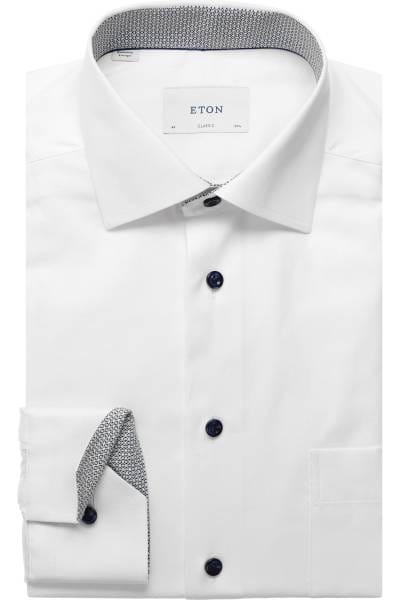 white christmas dresses Eton Signature Twill Dress Shirt in-Navy Blue – Uomo San Francisco main image 0