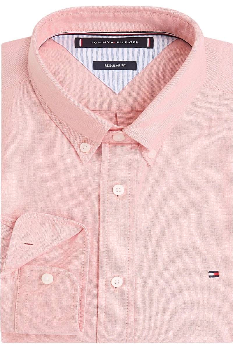 tommy hilfiger pink dress shirt Tommy Hilfiger Men's Regular Fit Garment-Dyed Shirt - Pink