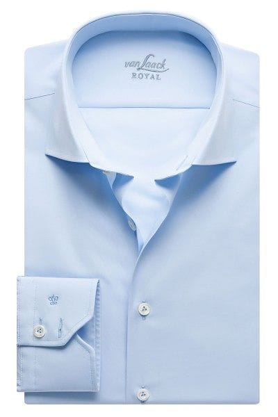 van Laack Hemd - Slim Fit - hellblau, Einfarbig