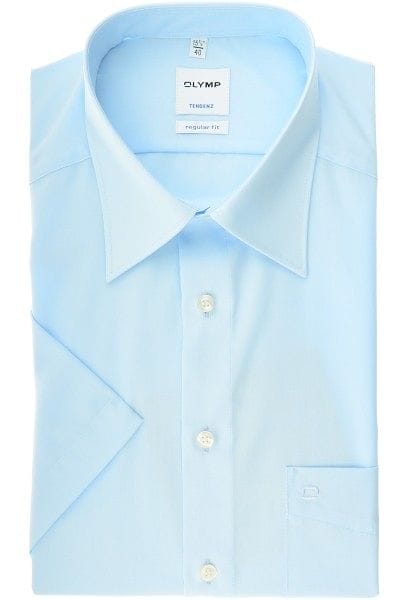 Olymp Tendenz Regular Fit Hemdbleu, Einfarbig