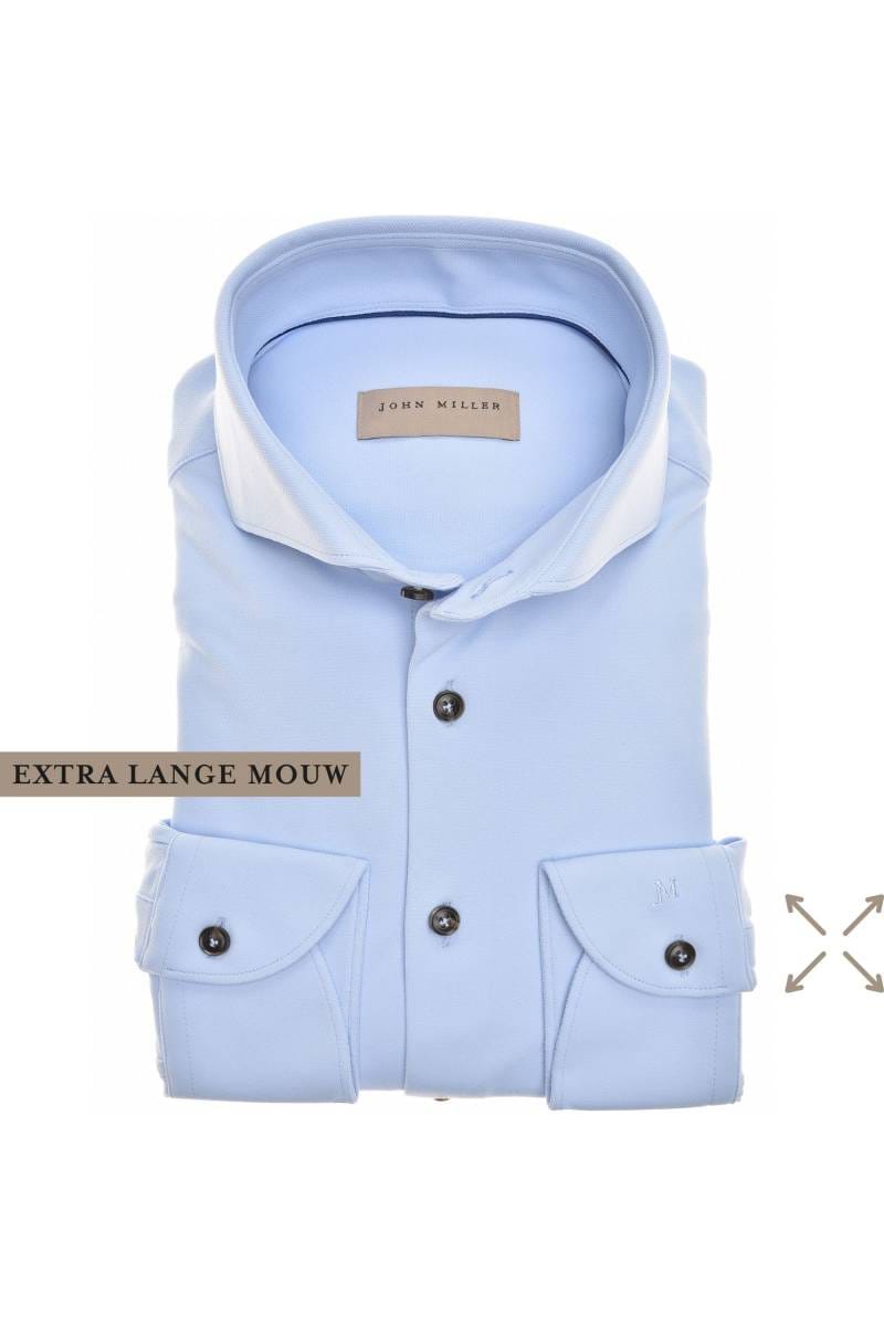 Overhemd Clearance John Miller Overhemden Elegant Wit John Miller Overhemd:  Tailored Fit Lange Mouw, image size:800x1200