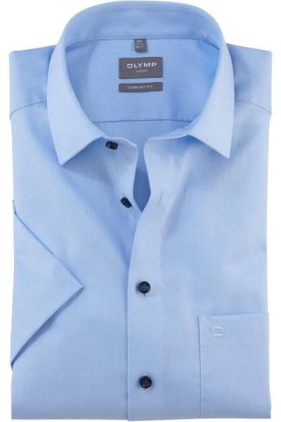 OLYMP Hemd Luxor comfort fit in blau / weiss