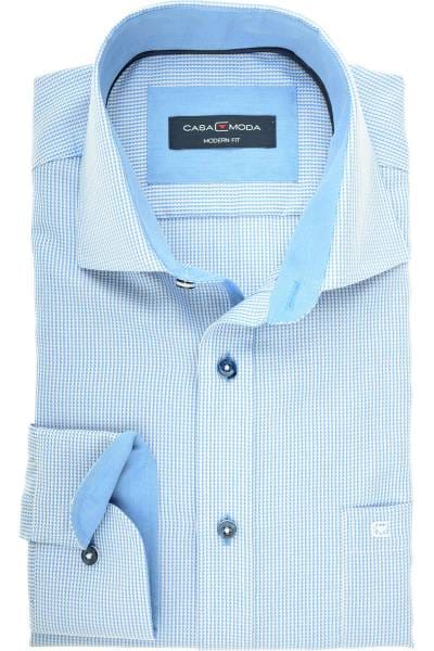 Casa Moda Modern Fit Hemd blau/weiss, Gemustert