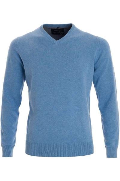 Marvelis Strickpullover V-Ausschnitt rauchblau, einfarbig