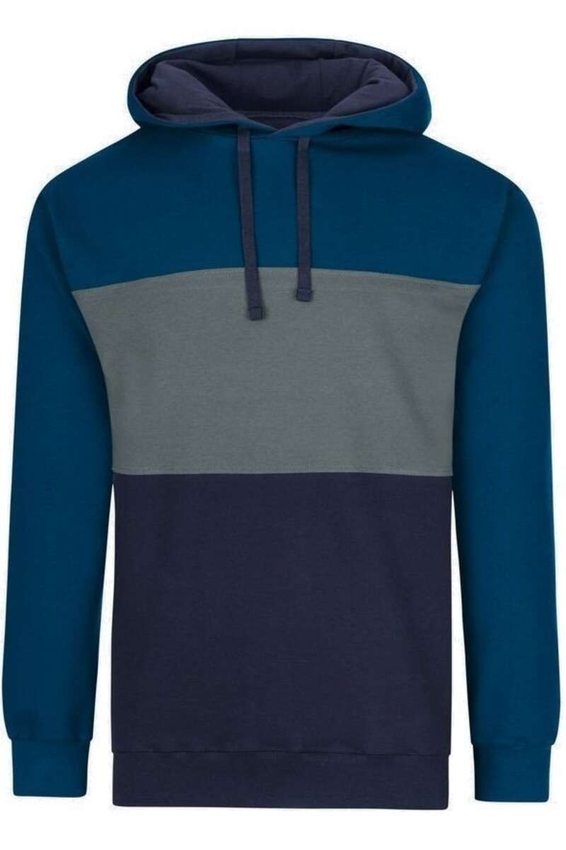 TRIGEMA Comfort Fit Kapuzen Sweatshirt blau/grau, gestreift M TRIGEMA Comfort Fit Kapuzen Sweatshirt blau/grau, gestreift M