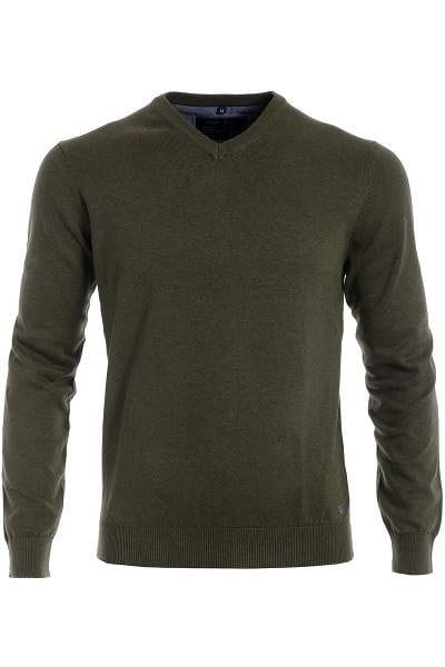 Marvelis Strick - V-Ausschnitt Pullover - grün