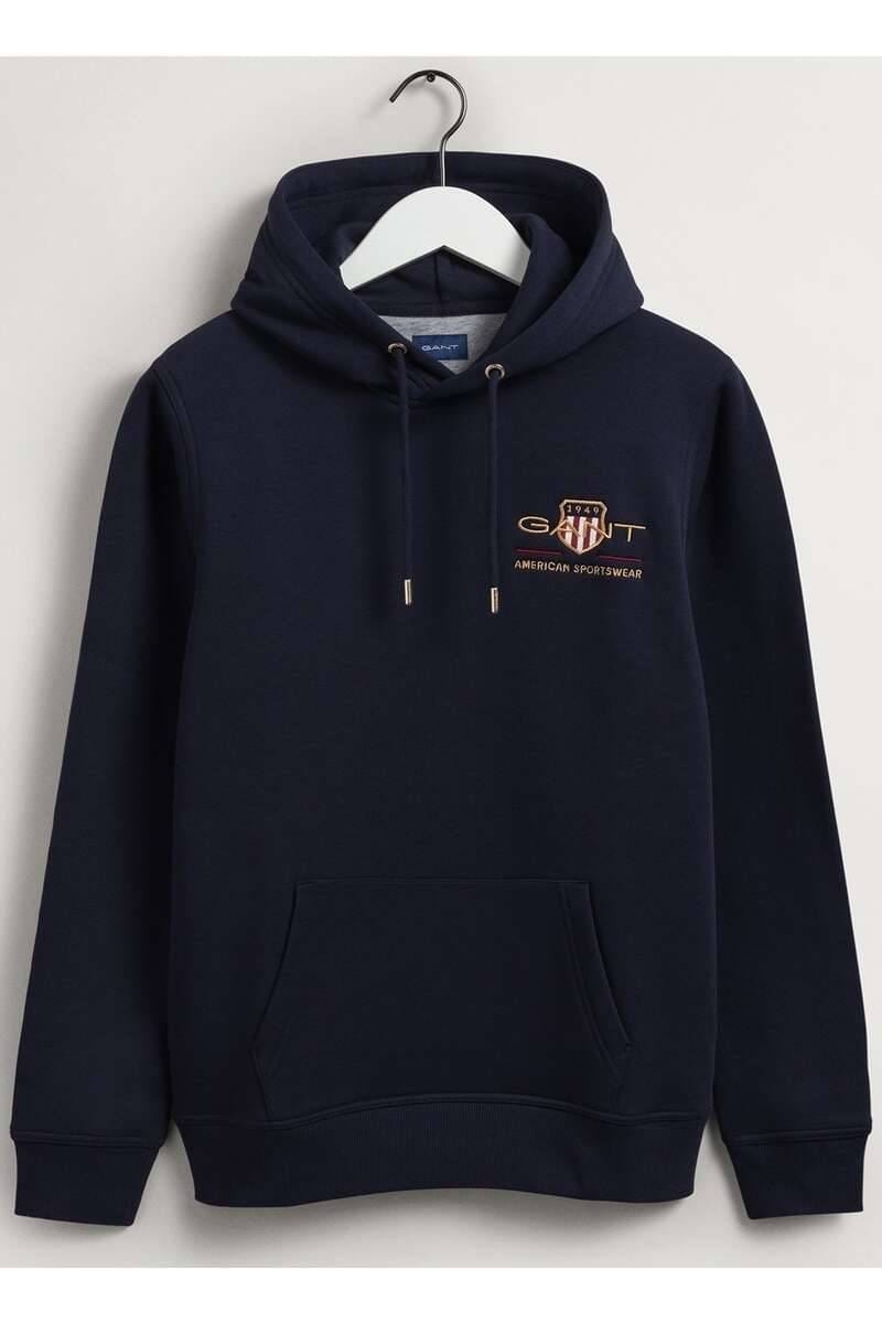 GANT Sweat à capuche navy FR-BE