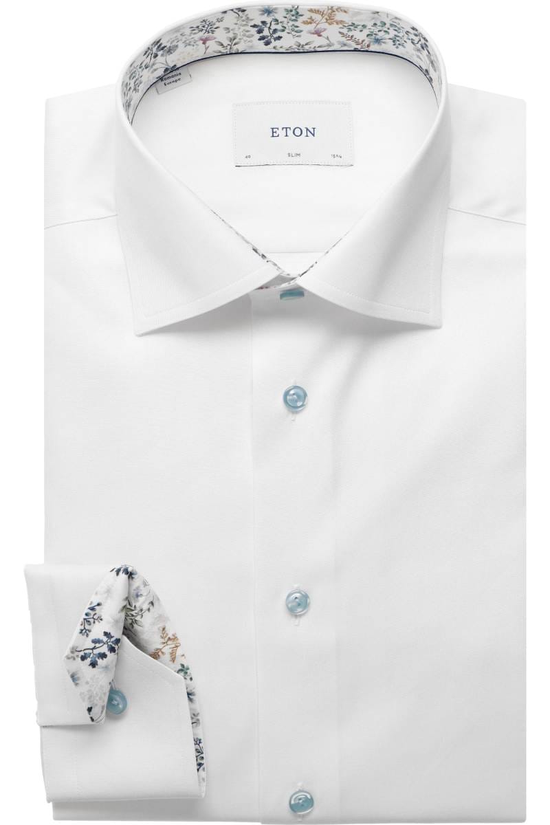 Eton Slim Fit shirt white, Patterned | Businesshemden.com