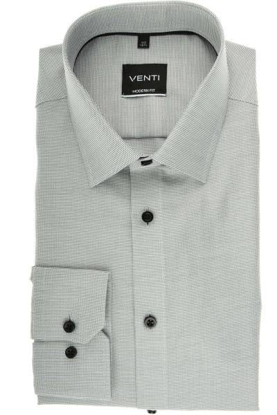 Venti Modern Fit Hemd grau, Faux-uni