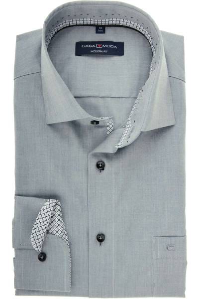 Casa Moda Modern Fit Hemd grau, Einfarbig