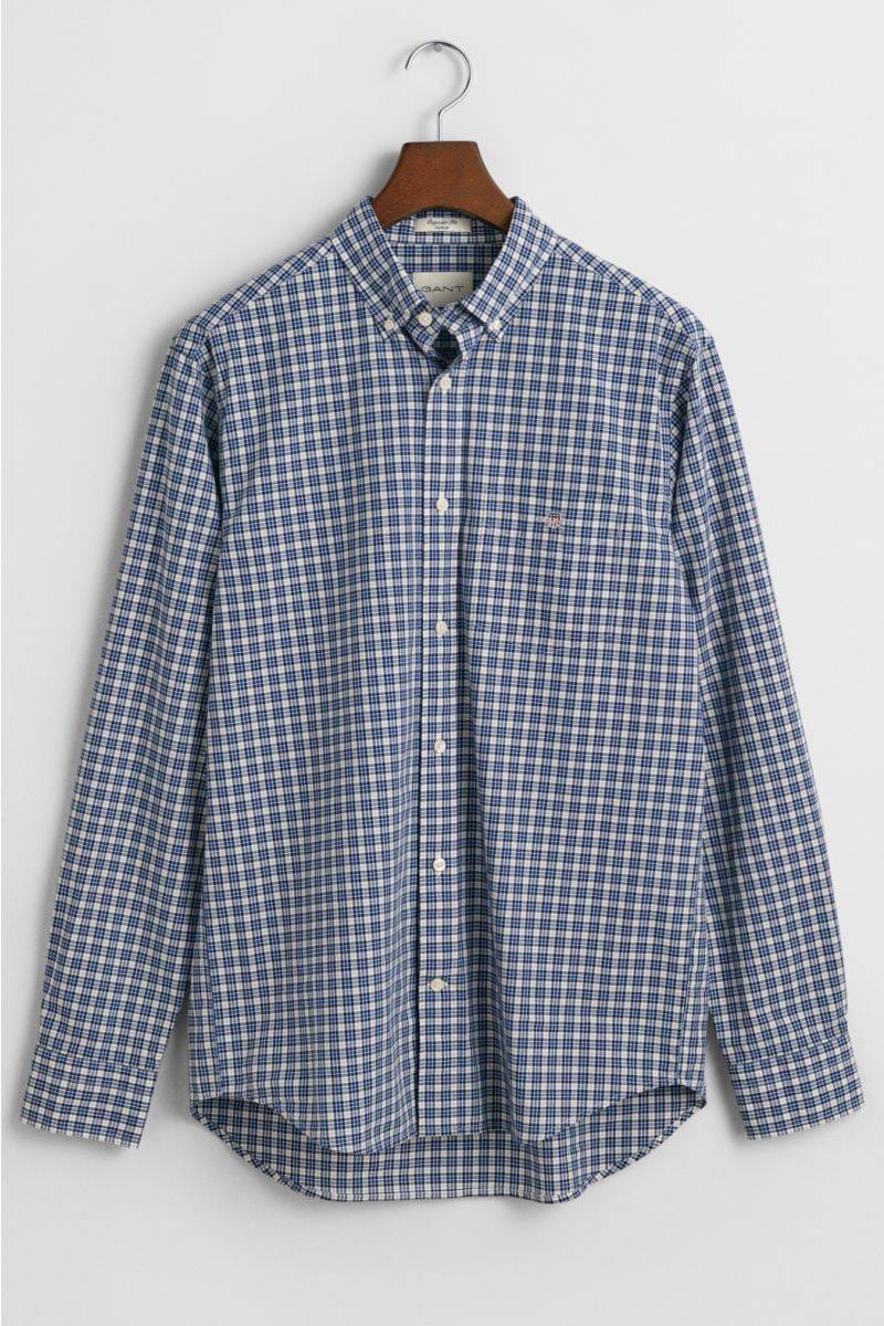 GANT Regular Fit Hemd blau, Kariert