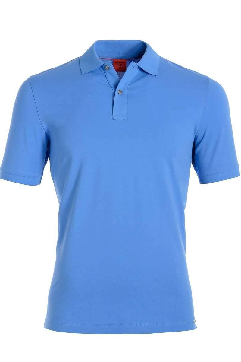 Olymp Level Five Body Fit Poloshirt sky, Einfarbig