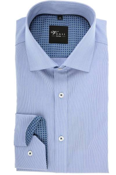 Venti Slim Fit Hemd marine/weiss, Feinstreifen