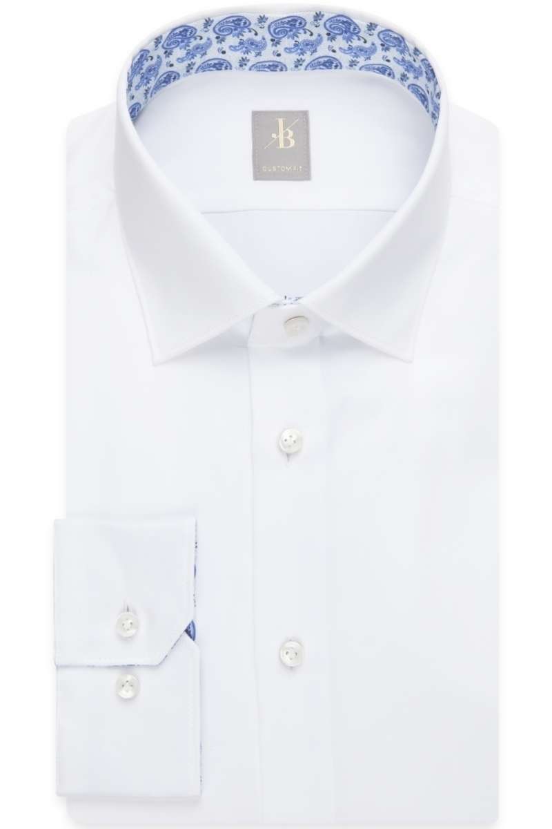 Jacques Britt Custom Fit Hemd weiss, Einfarbig Jacques Britt Custom Fit Hemd weiss, Einfarbig