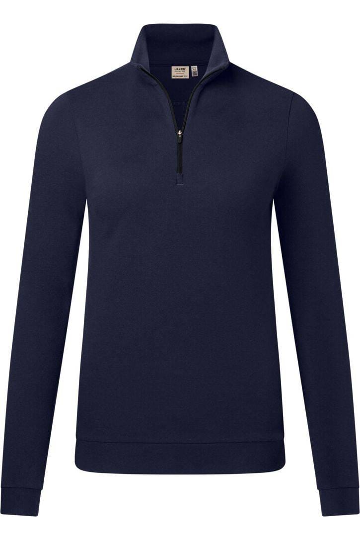 HAKRO Regular Fit Dames Longsleeve ritssluiting donkerblauw